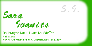 sara ivanits business card